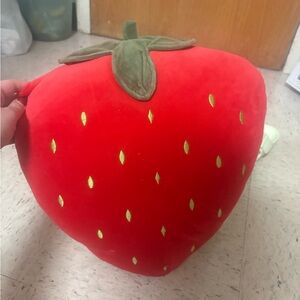 Plush Red Strawberry Pillow